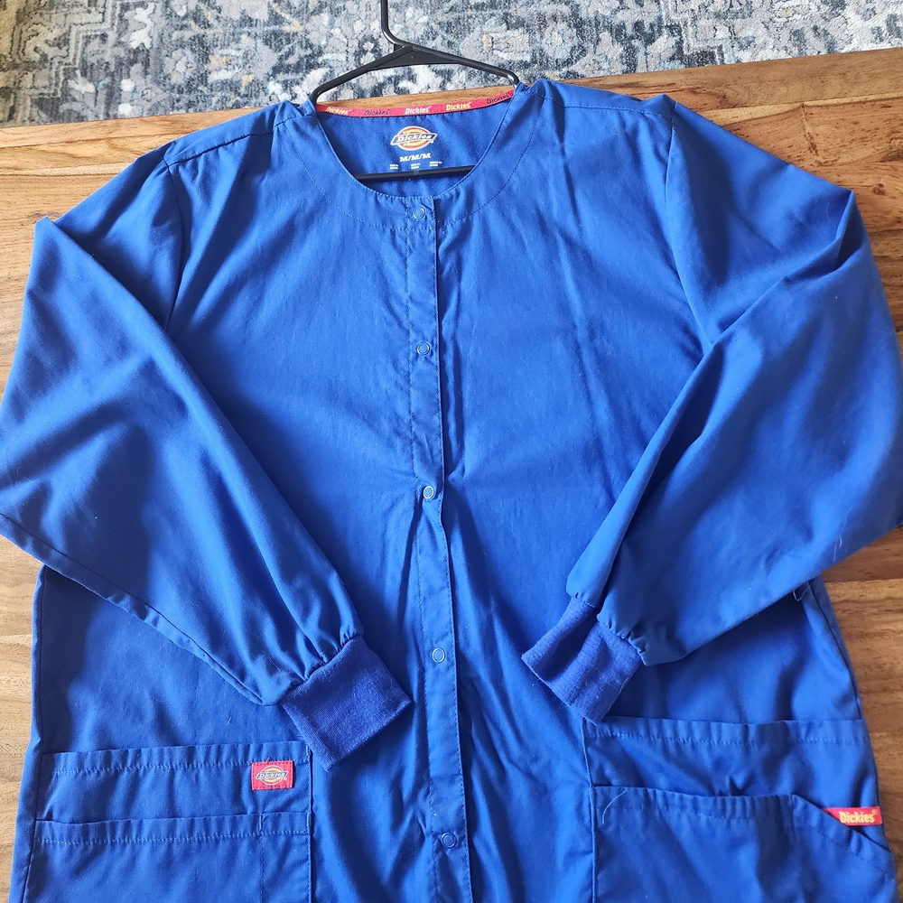 Dickies Blue Lightweight Shirt Jacket with Snap-Front Closure